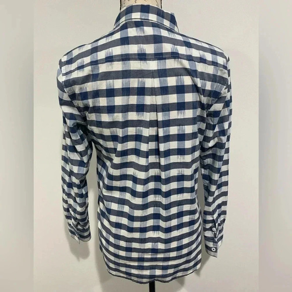 Tommy Bahama long sleeve plaid button up shirt blue/white size small - Picture 5 of 10